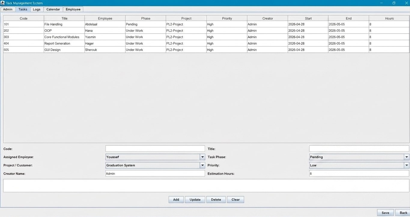 Java Task Management System